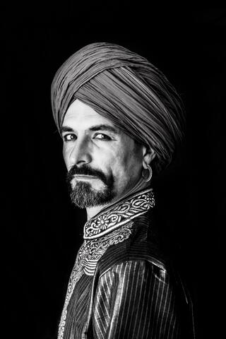 Retrato de Fakir Testa (Jaime Oms), fakir, actor y artista de variedades